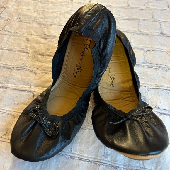 PENNY LOVES KENNY BLACK WITH BOW TOE STRETCH BALET FLATS FITS WOMENS 9-10 - Picture 6 of 7